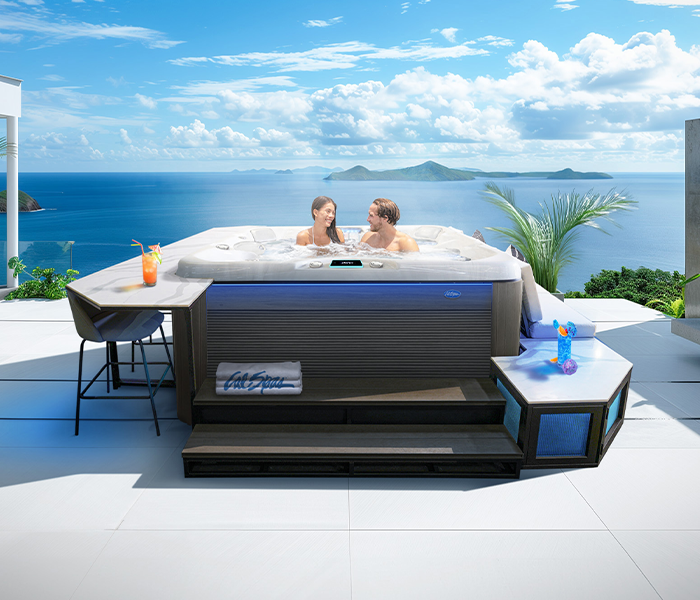 Calspas hot tub being used in a family setting - Abilene